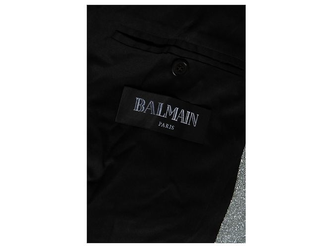 Balmain, Bomber argento con lurex Metallico - vista 7