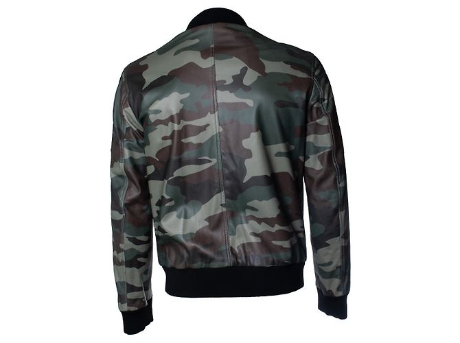 Philipp Plein, camo Leder Bomberjacke Mehrfarben - Ansicht 3