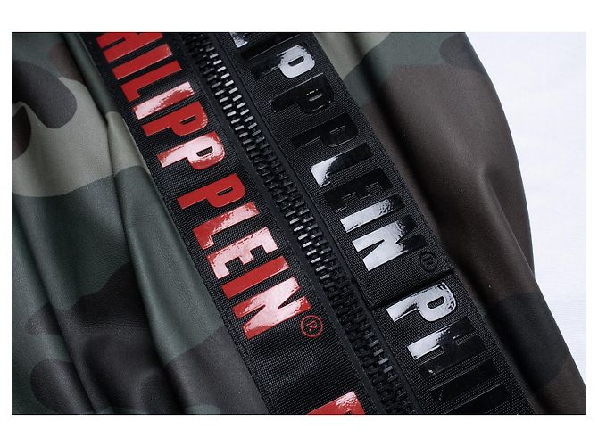 Philipp Plein, camo Leder Bomberjacke Mehrfarben - Ansicht 6