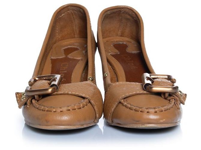 Chloé, brauner Leder-Loafer-Pump - Ansicht 5