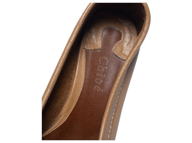 Chloé, brauner Leder-Loafer-Pump - Ansicht 8