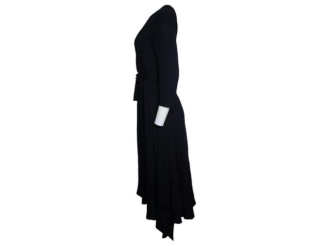 Hermès Schwarzes Maxikleid mit Gürtel von Hermes - Ansicht 3