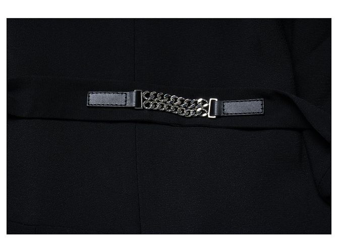 Hermès Schwarzes Maxikleid mit Gürtel von Hermes - Ansicht 8