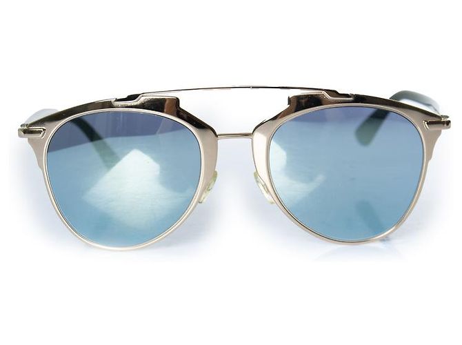 Christian Dior Occhiali da sole aviator riflettenti Dior in oro D'oro Metallico - vista 2