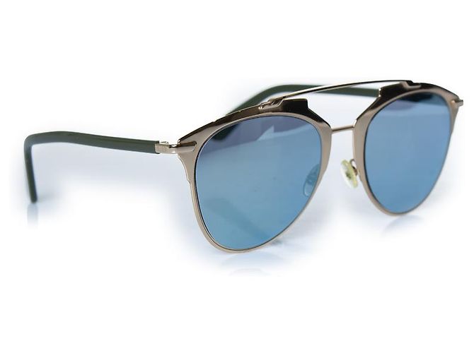 Christian Dior Occhiali da sole aviator riflettenti Dior in oro D'oro Metallico - vista 3