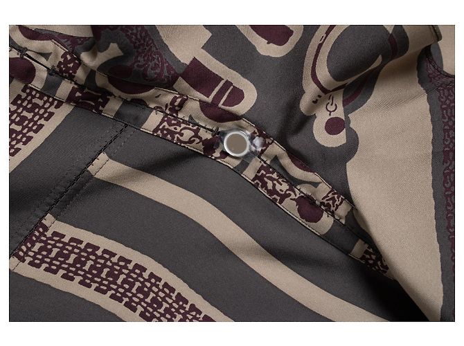 Hermès Vestido midi de seda con volantes y estampado de cinturón Hermes Multicolor - vista 5
