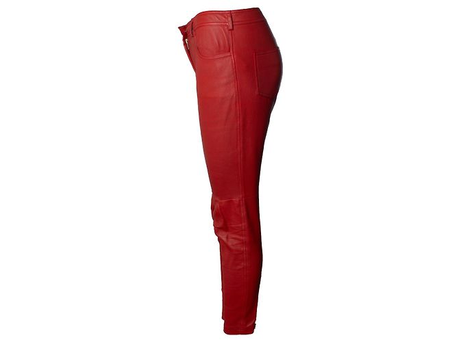 Rote Lederhosen von Givenchy - Ansicht 4