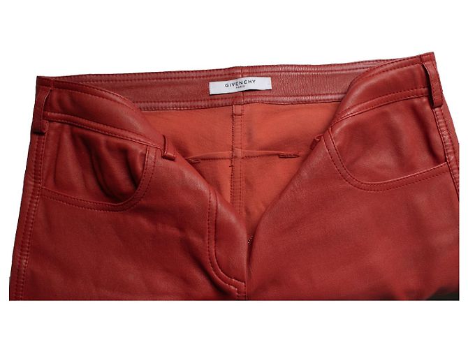 Rote Lederhosen von Givenchy - Ansicht 6