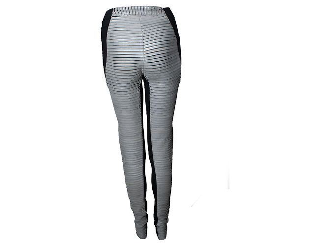 Autre Marque Gareth Pugh, leggings de couro e nylon Multicor - vista 2