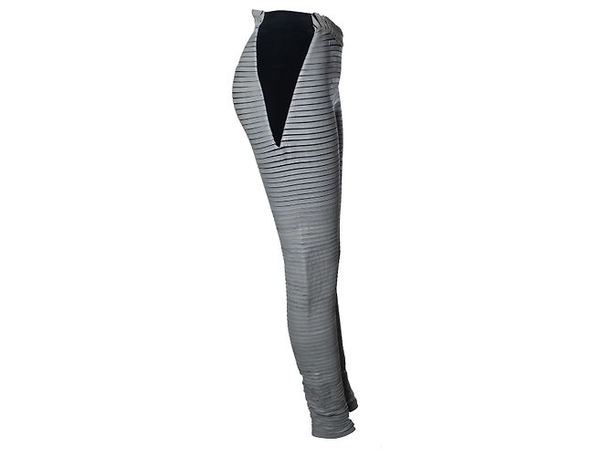 Autre Marque Gareth Pugh, leggings de couro e nylon Multicor - vista 3