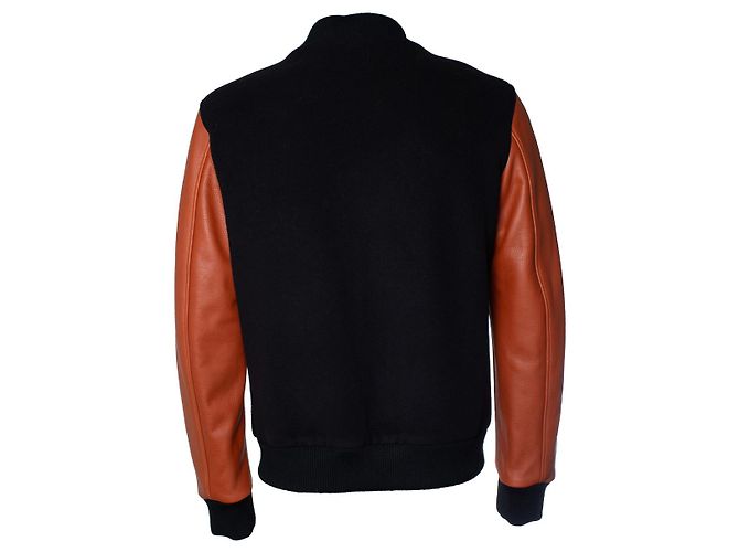 Philipp Plein, bomber con maniche in pelle arancione Multicolore - vista 3