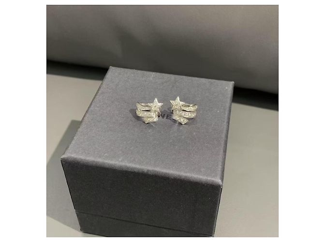 Orecchini Chanel Etoile Filante in oro bianco 18k e diamanti Argento - vista 5
