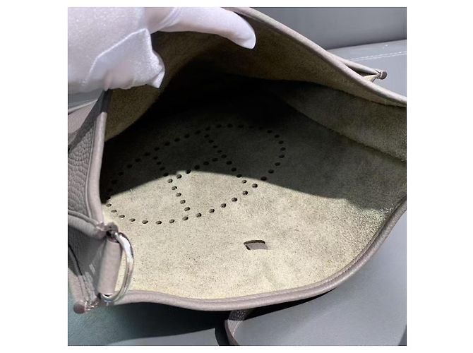 Hermès Evelyne 31 in pelle - Grigio - vista 5
