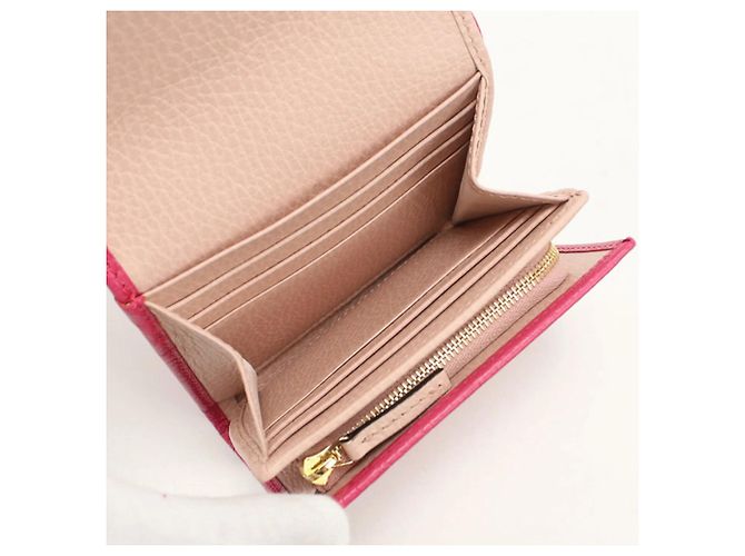 Carteira dobrável GUCCI 598587 em rosa - vista 4