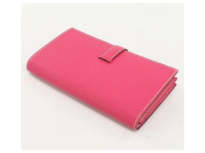 Hermès Langbörse mit Münzfach Pink - Ansicht 2