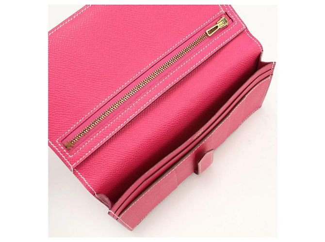 Hermès Langbörse mit Münzfach Pink - Ansicht 3