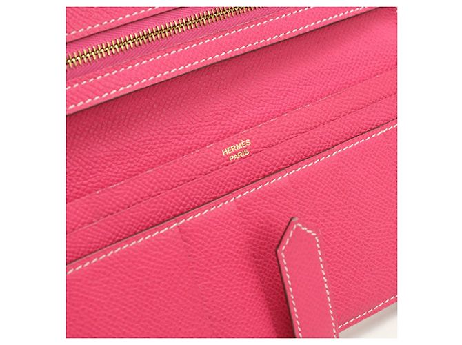 Hermès Langbörse mit Münzfach Pink - Ansicht 6