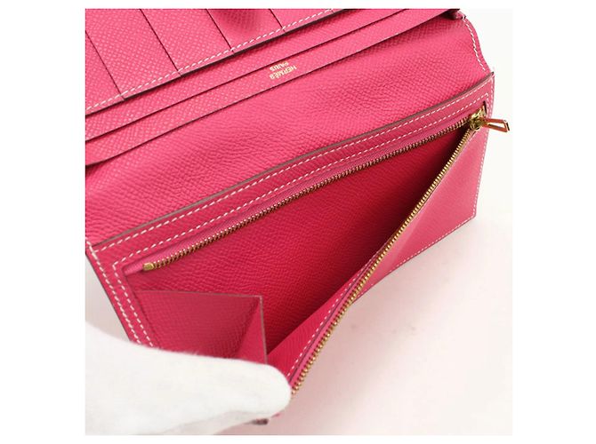 Hermès Langbörse mit Münzfach Pink - Ansicht 8