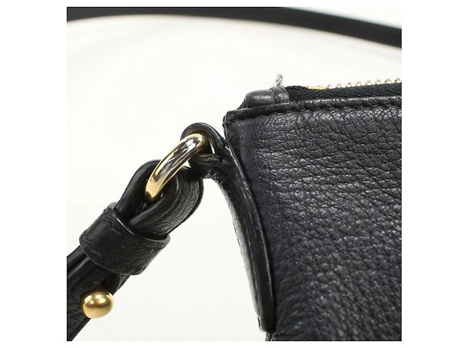 Borsa a tracolla in pelle nera Prada Nero - vista 6