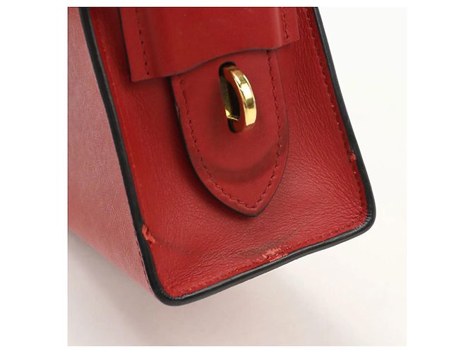 Saffiano Borsa a spalla in pelle rossa Prada Rosso - vista 5