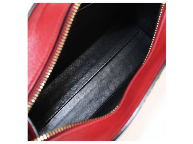 Saffiano Borsa a spalla in pelle rossa Prada Rosso - vista 8