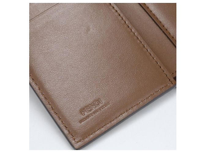 Fendi Tri-fold Wallet in Brown Leather - view 5