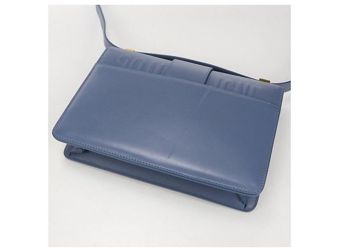 Borsa a spalla in pelle blu Christian Dior - vista 2