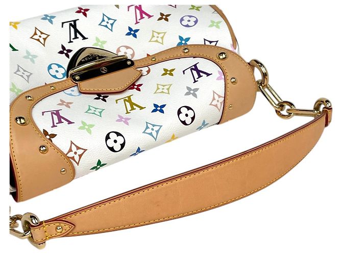 Borsa a Spalla Beverly MM di Louis Vuitton Bianco - vista 11