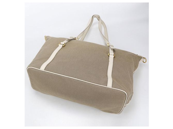 Beige Canvas Tote Bag von Prada - Ansicht 2