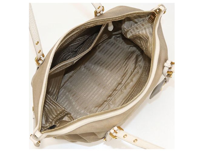 Beige Canvas Tote Bag von Prada - Ansicht 3