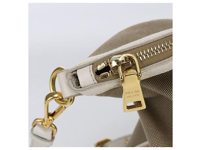 Beige Canvas Tote Bag von Prada - Ansicht 7