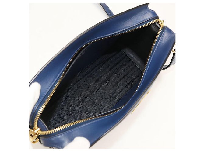 Borsa a tracolla in pelle Saffiano Prada Blu navy - vista 3
