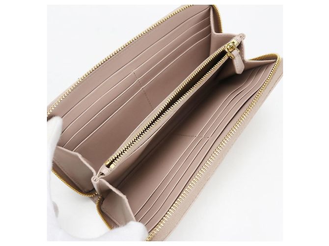 Cartera larga de piel de ternera beige Prada - vista 3