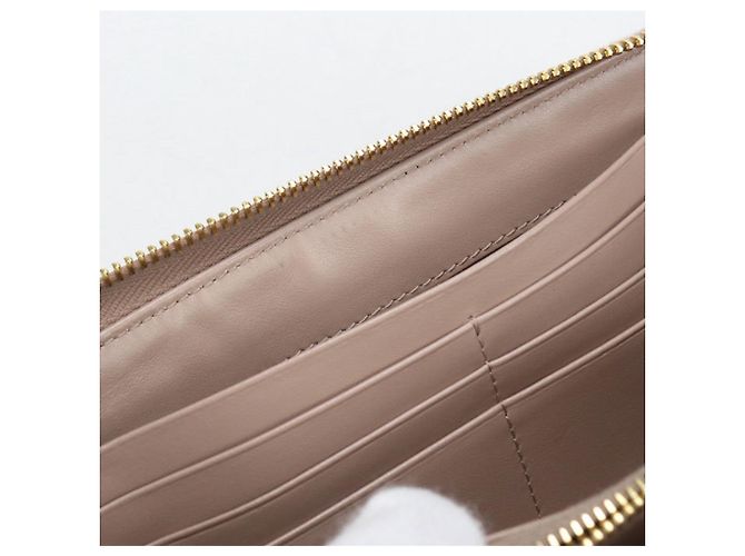 Cartera larga de piel de ternera beige Prada - vista 5