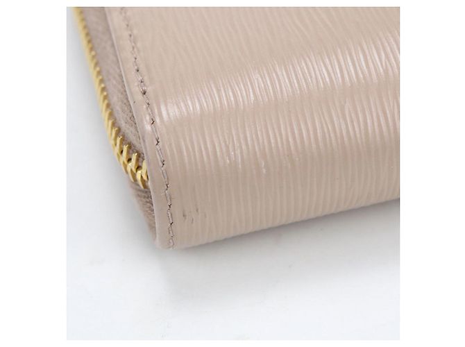 Cartera larga de piel de ternera beige Prada - vista 9