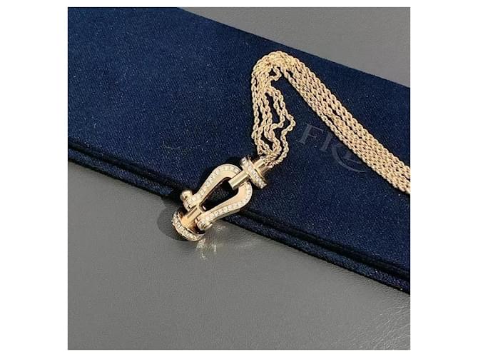 Bracciale Fred in Oro Rosa e Diamanti con Chiusura a Cavallo D'oro - vista 2