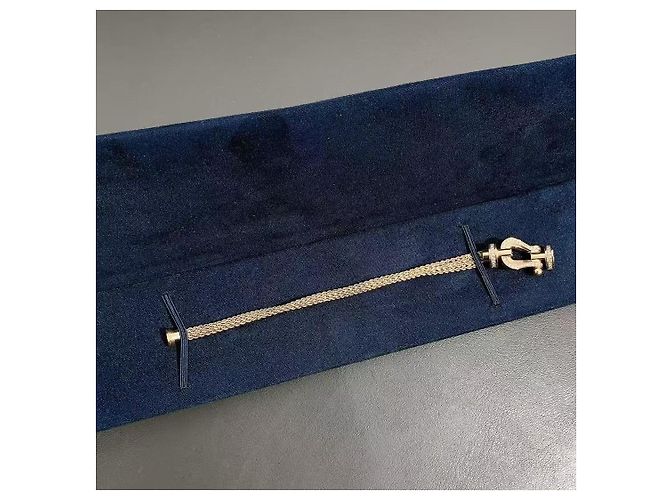 Bracciale Fred in Oro Rosa e Diamanti con Chiusura a Cavallo D'oro - vista 5