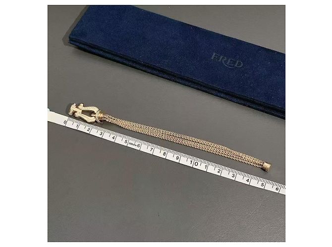 Bracciale Fred in Oro Rosa e Diamanti con Chiusura a Cavallo D'oro - vista 8