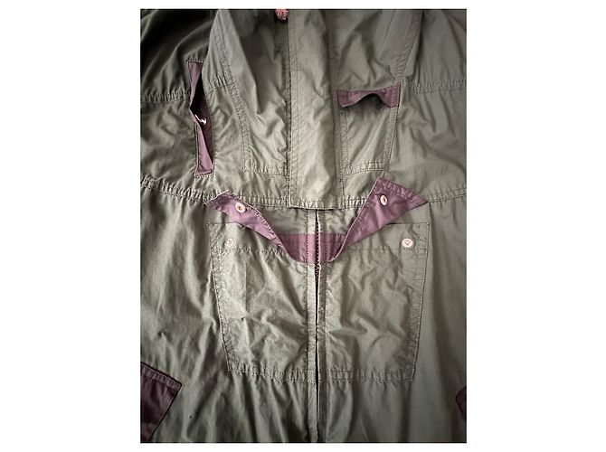 Parka Sacai in cotone nylon verde scuro - vista 11
