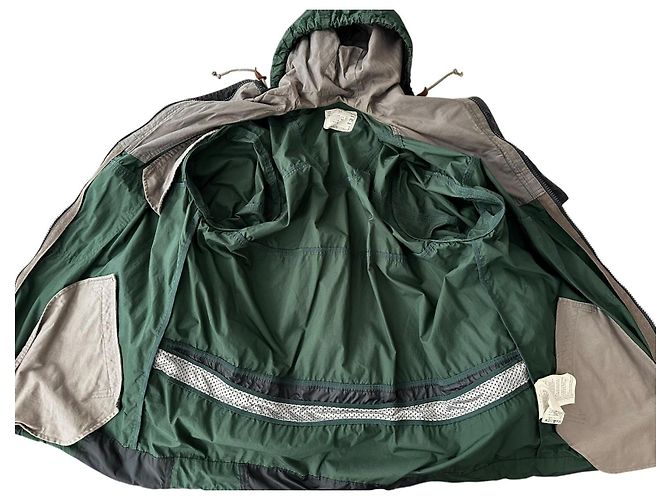 Parka Sacai in cotone nylon verde scuro - vista 4