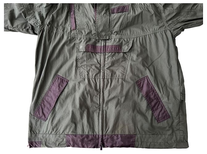 Parka Sacai in cotone nylon verde scuro - vista 5