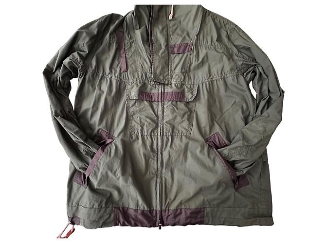 Parka Sacai in cotone nylon verde scuro - vista 7