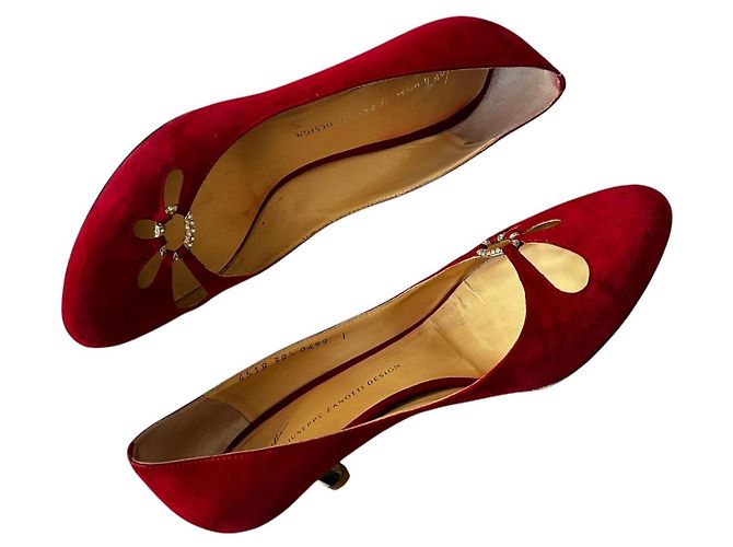Giuseppe Zanotti ZAnotti red suede décolleté Rosso - vista 10