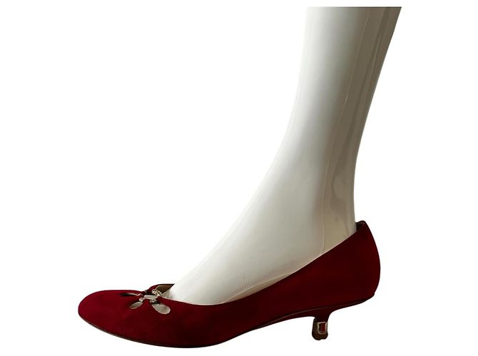 Giuseppe Zanotti ZAnotti red suede décolleté Rosso - vista 12