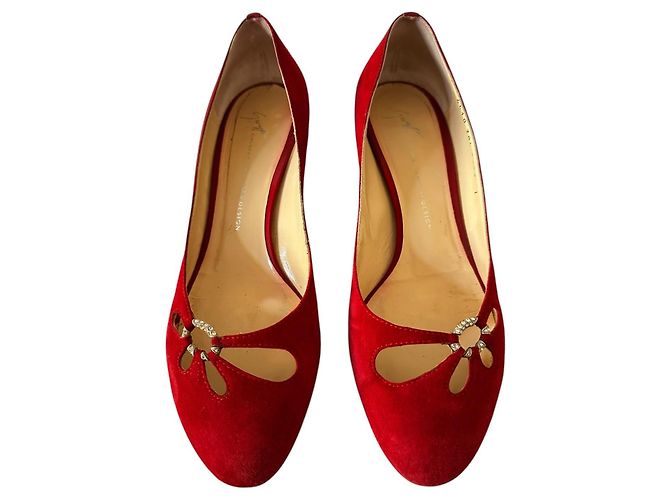 Giuseppe Zanotti ZAnotti red suede décolleté Rosso - vista 2