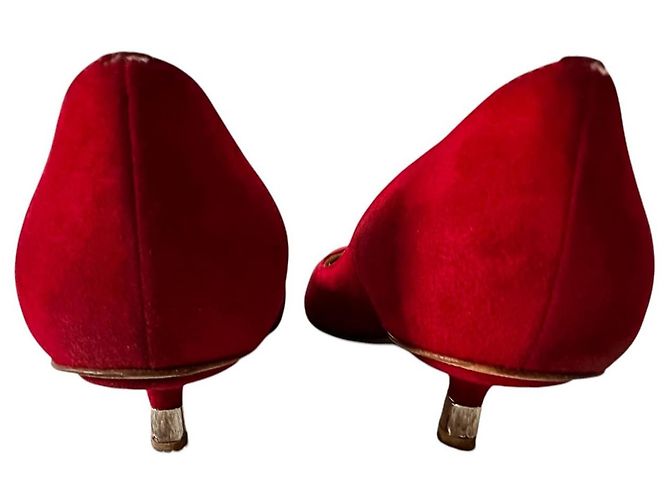 Giuseppe Zanotti ZAnotti red suede décolleté Rosso - vista 3