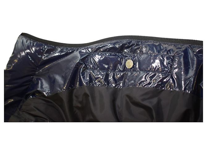 Dsquared2 navy Puffer-Weste, glänzend, gesteppt, mit Daunen gefüllt, hoher Kragen, Größe 48 IT Blau - Ansicht 7