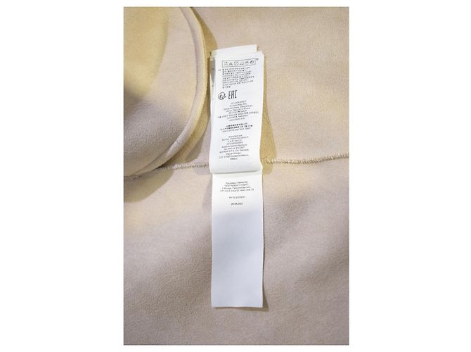 Beige Wollmischung Mantel Maje Paris, taillierte Oversized-Jacke mit Gürtel, Größe 38 EU Roh - Ansicht 9