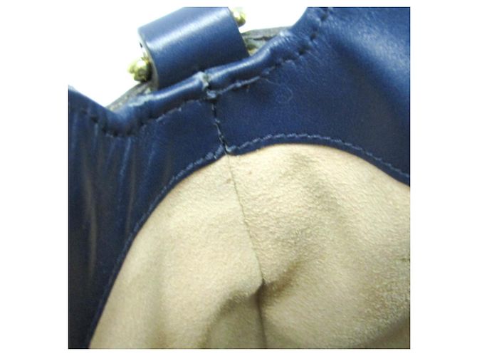 Borsa a spalla in pelle blu Guccissima di Gucci - vista 15