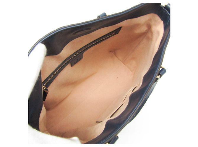 Borsa a spalla in pelle blu Guccissima di Gucci - vista 3
